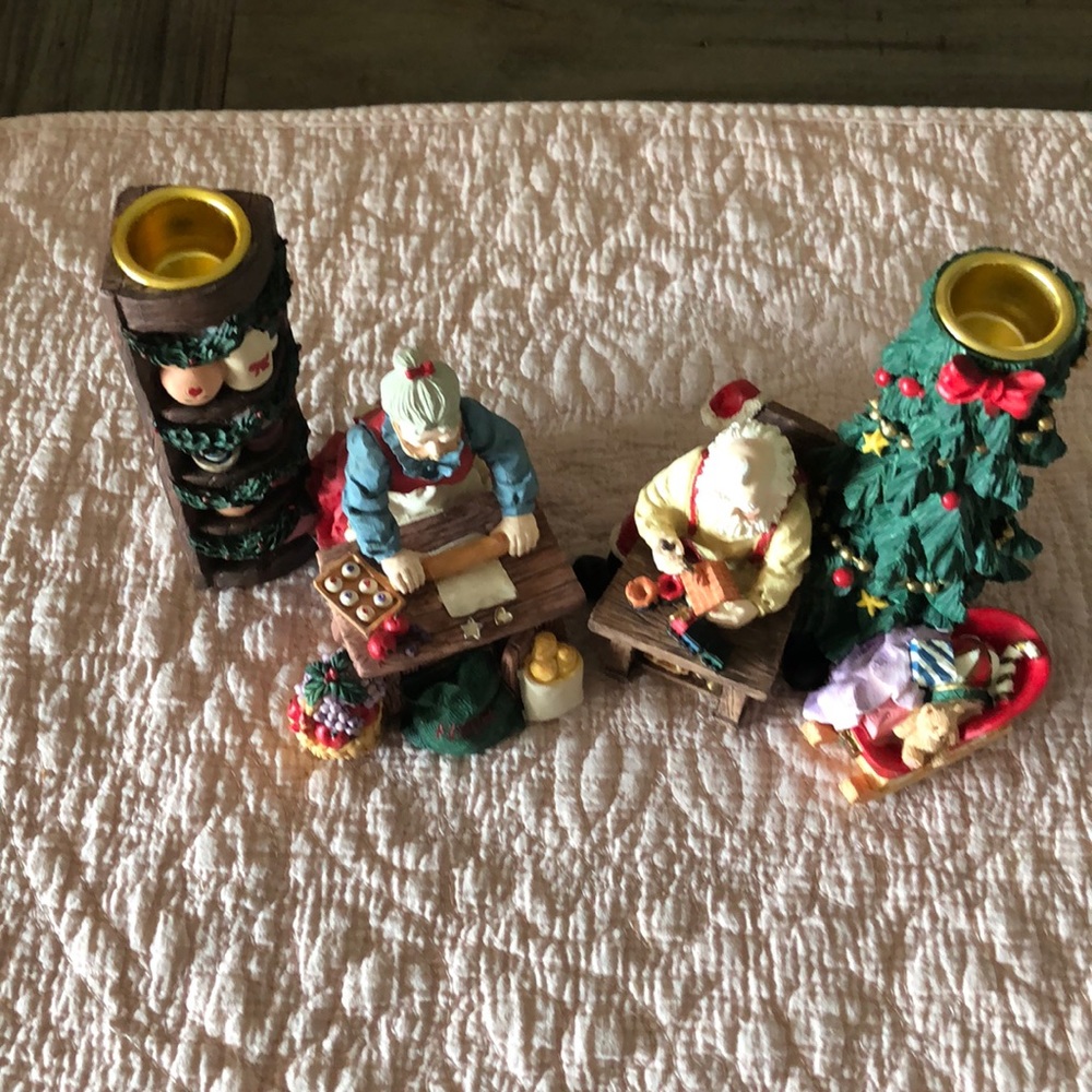 Super cute Christmas candle holders Jolly couple - Picture 2 of 3